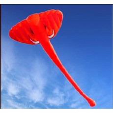 【風箏小舖】5.5米 軟體 大象 無骨架 風箏 適用2-4級風, 詳見包裝, 詳見包裝, 5.5米 軟體 大象 橘色