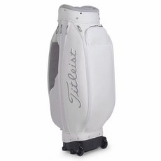 高爾夫球袋 球袋 高端版 男女通用 帶拖輪拉桿 獨立鞋柜 大空間PU防水, 白色, 1個