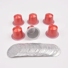 DIY 네슬레 에스프레소 커피 캡슐 알루미늄 빈 쉘 씰링 기계 Xiaomi Mi Home Thoughts 컵 Pac과 호환 가능, 04 100psc, 04 Sending spoons