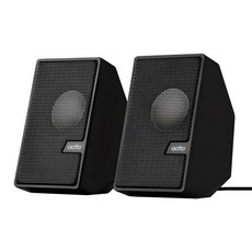 ecto USB 供電的 2 聲道迷你 PC 揚聲器, 黑色, SPK-23