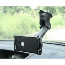 『隔日到貨』360旋轉可調式萬向伸縮長臂車用平板手機支架 汽車導航支架 吸盤式 萬用支架 儀表板/前擋風玻璃通用, 全黑色, 1個