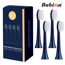 바비온 퍼펙트케어 음파 전동칫솔모 울트라소프트 네이비 4개입, 4개