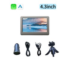 3인치 무선 CarPlay 안드 오토 범용 BT 휴대용 AUX 미러링크 라디오 오디오 스테레오 또는 플레이어, 4 3 Carplay