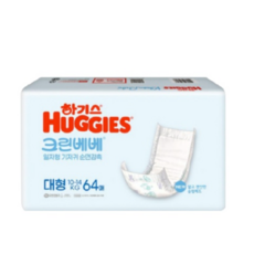 하기스 크린베베 순면감촉 일자형 기저귀 아동공용 대형 4단계(10~14 kg), 대형(L), 256매