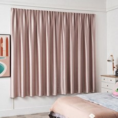 붙이는 암막커튼1장 햇빛차단 무타공블라인드 공간분리 가림막 파티룸 자취룸 게스트하우스 커튼 커텐