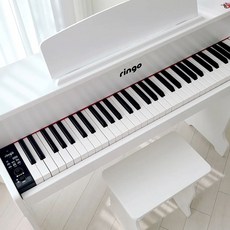링고 키즈 61건반 디지털 피아노 RP-125 + 의자, RP-125WH, 화이트, 1개