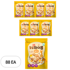 아이배냇 꼬마 칼슘 한입 하이롤 과자 50g, 88개, 더블치즈