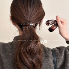 바니수 레오파드 머리핀 미니 바나나핀 토터스 포니테일 사계절 여성 헤어 액세서리