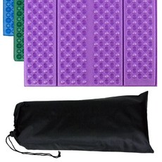 4단 접이식방석 엠보 등산 휴대용방석 캠핑매트 가방포함+그래Shop, 4단 접이식방석 보라+가방
