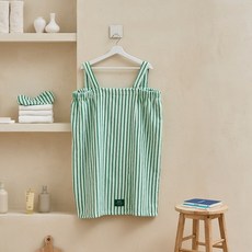 모던하우스 STF 핀 스트라이프 코튼 바스 원피스 MELON BG0226003, 1개