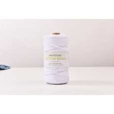 3mm 고급 마크라메실 순면우동사 100m 네트백 스트링 컬러우동실 코튼 브레이드 색실, 13-White