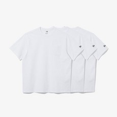 국내백화점 뉴에라 재킷 브랜드관 LIGHTERA 에센셜 3팩 포켓 반팔 티셔츠 화이트_14697422 바람막이 점퍼 (BK파우치증정)