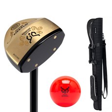 부쿠로혼마 우드 대한 파크골프협회 인증 파크골프채 A세트 (파크골프채 파크골프 가방 볼) 신장 160cm이상 850mm 오른손용, 가방(블랙)+볼(로즈레드), L, 90도