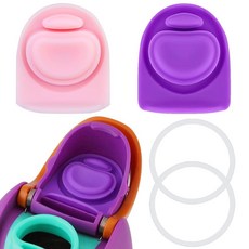 BMSQOFD Owala FreeSip과 호환되는 교체용 고무 씰 스토퍼 5개 500/19/24/32/40온스 병 입구 캡 실리콘 부품 인서트 액세서리 5PB-A3 17131, 2 Complete Seal Kit, 2 Color Kit 4