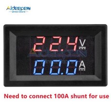 전압계LED 디지털 전압계 자동차 오토바이 검출기 테스터 모니터 패널 DC 0-100V, [02] Voltammeter, 1개