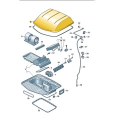 歐馬國際 VW 福斯 CRAFTER 大T 鼓風機 冷氣 壓縮機 蓋 屋頂 德國原廠 2E0819024J, 單蓋子