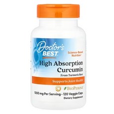 Doctor's Best 高吸收姜黃素 薑黃素 1000mg 120顆素食膠囊, 1個
