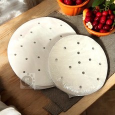 【酷克工具坊】蒸籠紙(有孔) 1000張 食品級耐熱紙 小籠包紙 蒸餃紙 氣炸鍋紙, 8.0吋 (204mm), 1個