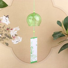바람 종소리 수제 유리 차임 생일 선물 홈 Decors 일본식, [02] Green