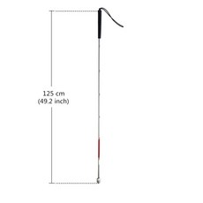 블라인드용 블랙 손잡이가 있는 알루미늄 화이트 지팡이 125cm 130cm 135cm 140cm145cm150cm155cm 7 섹션 접이식, [07] 125cm (49.2 inch), 1개
