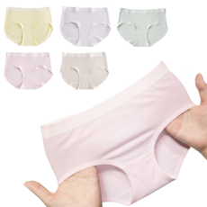 KC 인증 LUMANOKI 성장기 아이 입기 편한 여학생 삼각팬티 5종세트