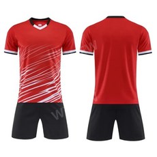 족구 의류 남자 축구 배구 유니폼 반바지 반티 운동복 성인 훈련 3XL, 2XL, 빨간색