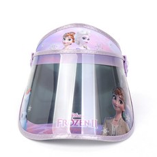 각도캡 겨울왕국2 오로라 썬캡 여아 유아동 여름모자 캠핑 투명창 캐릭터 농장 현장체험