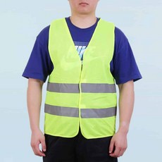 찍찍이 반사 안전조끼 야간 형광 메쉬 라이딩 조끼, 블루