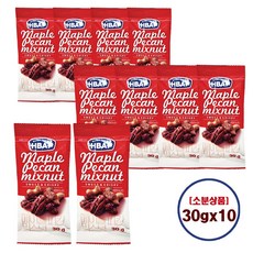HBAF 바프 메이플피칸 믹스넛 견과류 믹스견, 30g, 10개