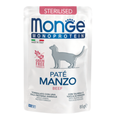 Monge 瑪恩吉 MONO無穀鱒魚幼貓肉醬 85g, 28個, 結紮貓 牛肉