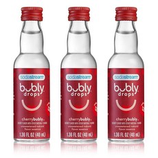 SodaStream bubly Drops 체리 400ml(1.36온스) (3팩), SodaStream bubly Drops, 체리, 40