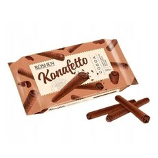 로센 Roshen 카나페토 코코아 크림 필링 롤 웨이퍼 140g, 1개