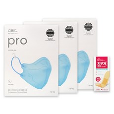 아에르 프로 아이스 블루 대형 10매 x 3박스 방진마스크 컬러마스크 + 밴드골드플러스 지우개밴드 10매 멸균밴드, 아이스 블루 대형 10매 x 3박스 +지우개밴드 10매, 1개