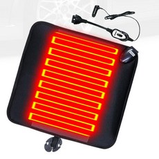 메쉬 전기방석 승용차 트럭 화물차방석 (12V / 24V), 1개, 블랙