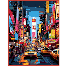 온메이드 DIY 명화그리기 그림그리기 세트 MD-220, 1개, 10 번화가 도시