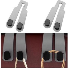 ANFTDCO 2PCS 자동차 헤드레스트 후크 지갑 핸드백 코트 휴대폰용 듀얼 차량 시트 백 홀더 정리함 다기능 뒷좌석 보관 행거 차량용 범용블랙, Gray