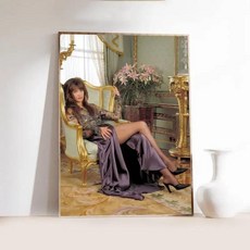 여배우 포스터 접착 아트 방수 종이 스티커 커피 하우스 룸 벽장식, 1개, E. z5