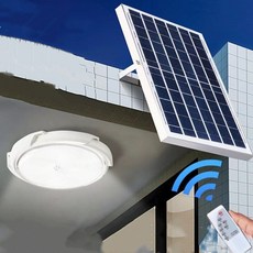 Mochae 태양광 천장등 LED 방등 조명 전등 비상 태양광 센서등 리모컨 세트 야외 현관 벽등 인테리어등 펜션등 전원주택등, 50W