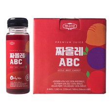 어니스틴 짜올레 ABC 주스 / 물 타지 않고 원물 그대로 착즙한 냉동 주스 / 사과 제주당근 레드비트, 6개, 180ml