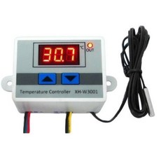 XH-W3001 DC 12V 스마트 온도 컨트롤러 - 자동 냉방 난방 조절 NTC 센서(1m) 포함, 1개