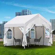 정스직구 쉘터 장박텐트 그늘막, 상세페이지 참고, 3x3m 모카 4면 천