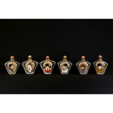 《博古珍藏》葉仲三作 玻璃料胎仿水晶內繪鼻煙壺6個 附錦盒 早期收藏 超值特賣