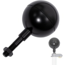 야외용 프렁크 플래그 폴 볼 토퍼 블랙 최종 교체용 내후성 액세서리 부품, Black