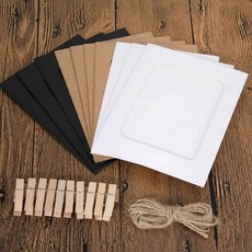 추억액자만들기 클립액자 종이 사진 10P세트 10x15cm 추억기념벽장식 포토가랜드, 9x9.5cm 소/화이트