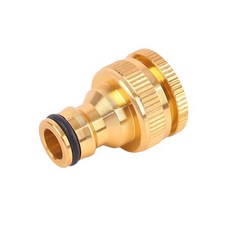 內牙標準奶嘴接頭 水管水龍頭快速連接配件 園藝澆花洗車必備, 1個, 鍍銅, 鍍銅