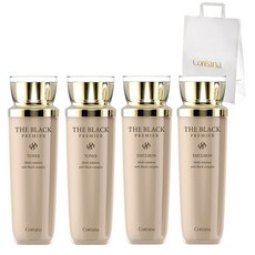 [4종] 코리아나 더블랙 프리미어 토너 140ml 2개+에멀션 140ml 2개+쇼핑백, 1세트