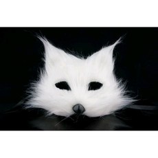 西門町發光派對屋 棕色毛狐狸面具, 白色, 1個