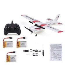RC 비행기 FX801 전기 글라이더 Cessna 2CH EPP 야외 고정익, 3.With 3 battery, 1개