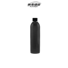 映像細節 500ml HDPE 泡沫瓶 黑色圓柱圓肩瓶 汽車用品空瓶, 1個, 霧黑500ml