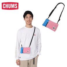 CHUMS Smart Phone Shoulder Sweat 收納肩背包, 粉紅/藍